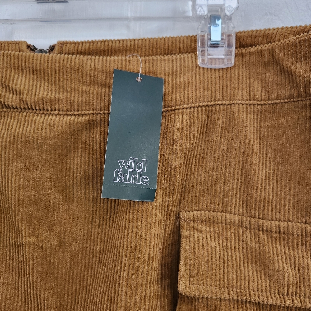 Corduroy Mini Skirt with Pockets - Picture 3 of 12
